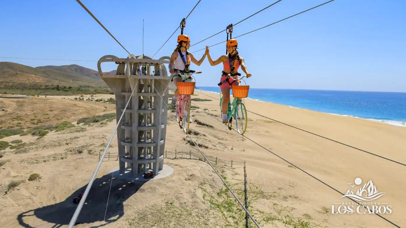 Bicicleta suspensa sobre o Pacífico (Sky Bikes)